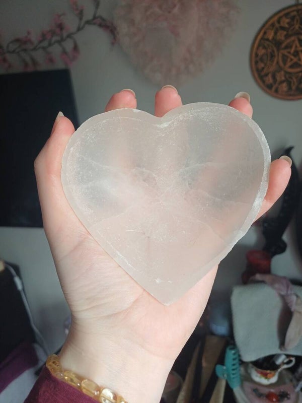 Selenite Heart Bowl