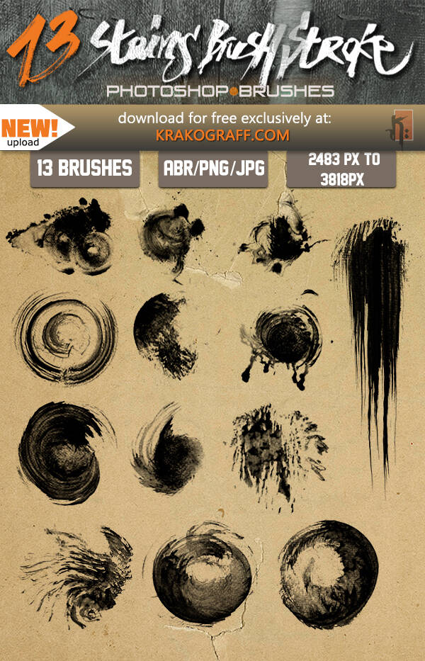 13 Stains Brush Stroke-by Krakograff