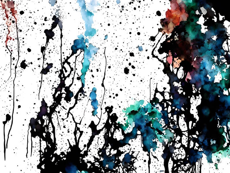 Indian Chinese Ink Abstract  Paint Texture