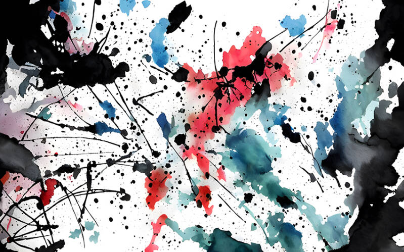 Indian Chinese Ink Abstract  Paint Texture