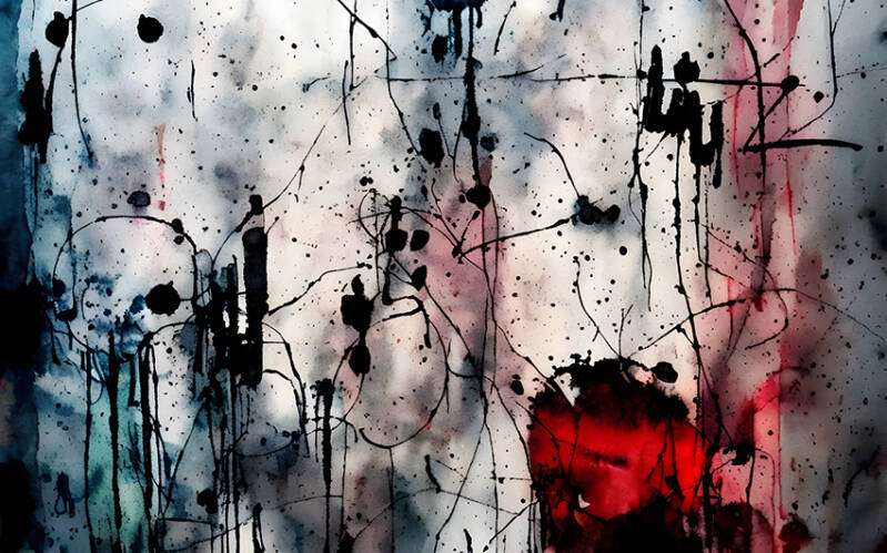 Indian Chinese Ink Abstract  Paint Texture