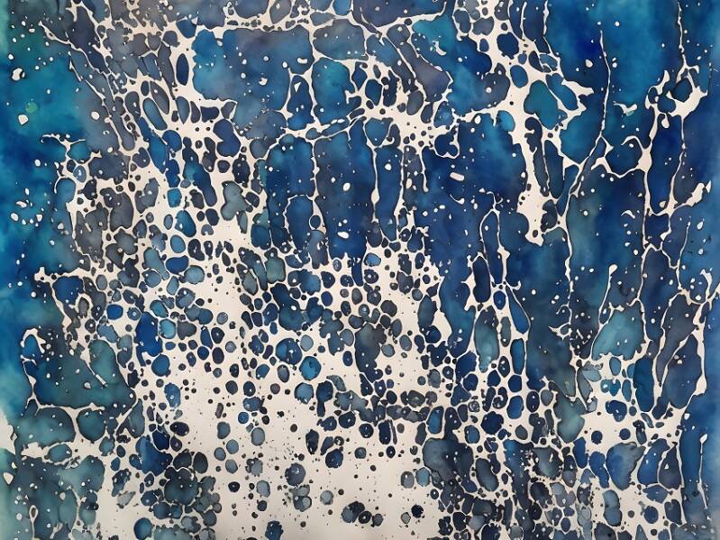 Indian Chinese Ink Abstract  Paint Texture