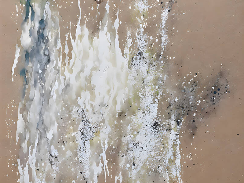 Indian Chinese Ink Abstract  Paint Texture