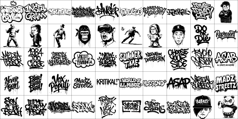 50 Graffiti & tagging brushes preview