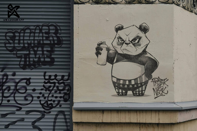 graffiti panda character
