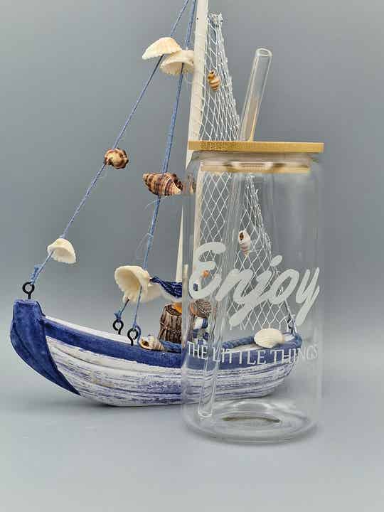 Graviertes Trinkglas (ENJOY THE LITTLE THINGS)