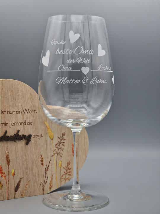 Graviertes Weinglas - beste Oma