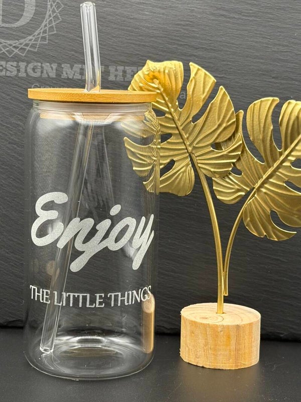 Graviertes Trinkglas (ENJOY THE LITTLE THINGS)