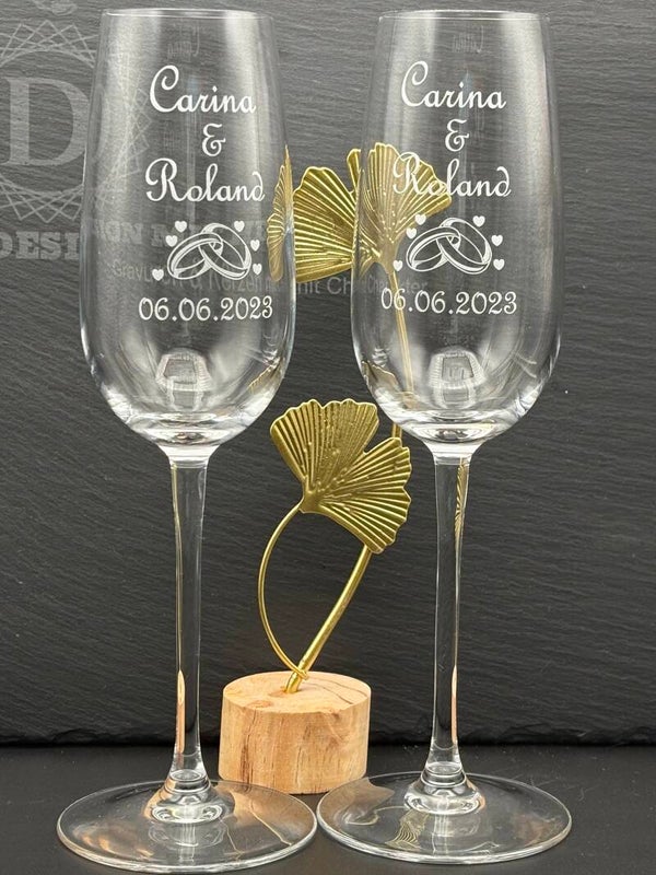 Ewige Liebe – Personalisierte Hochzeitsgläser mit Gravur von Namen & Datum