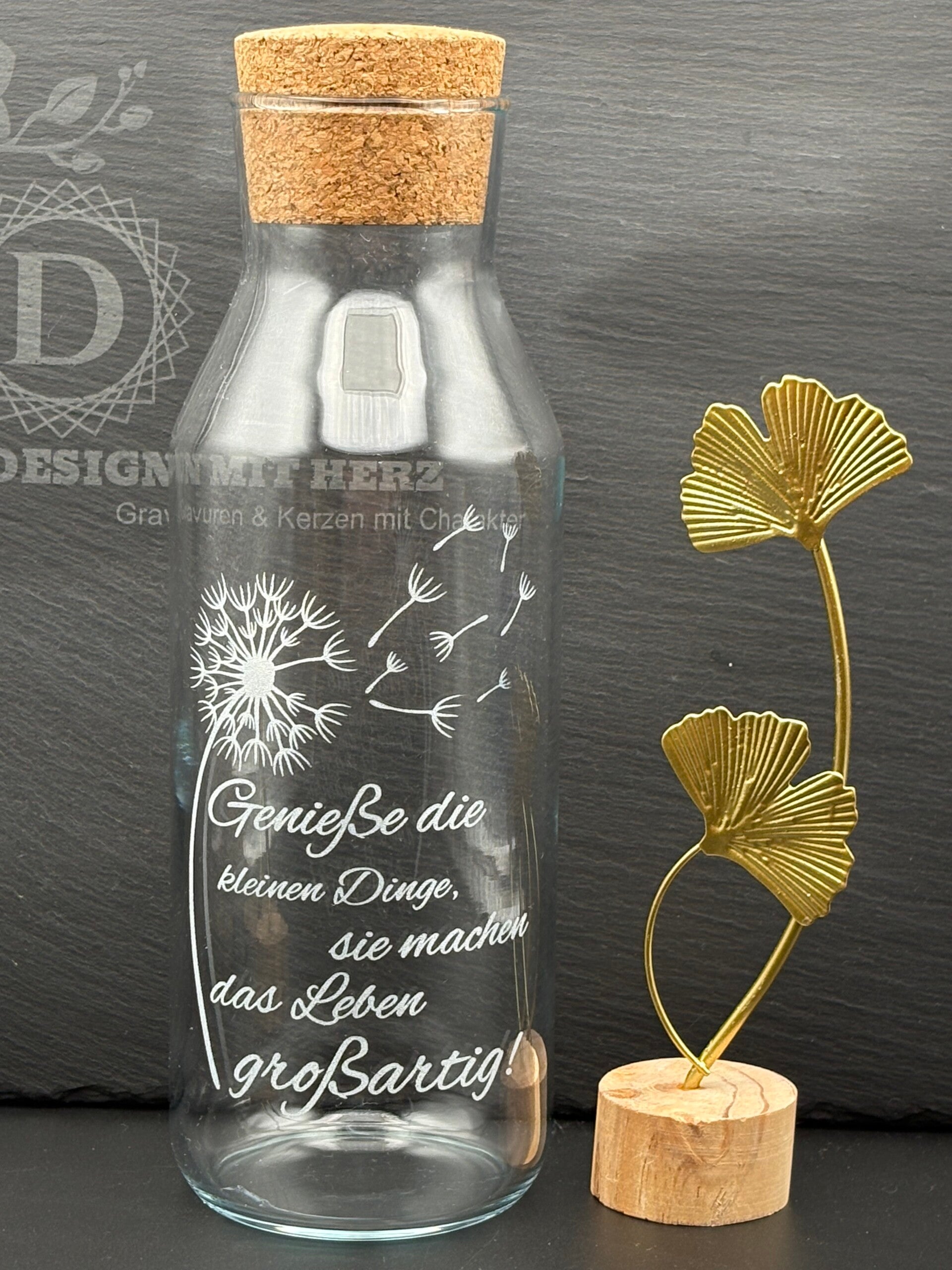 Glaskaraffe „Pusteblume“ – Für die kleinen, großen Momente