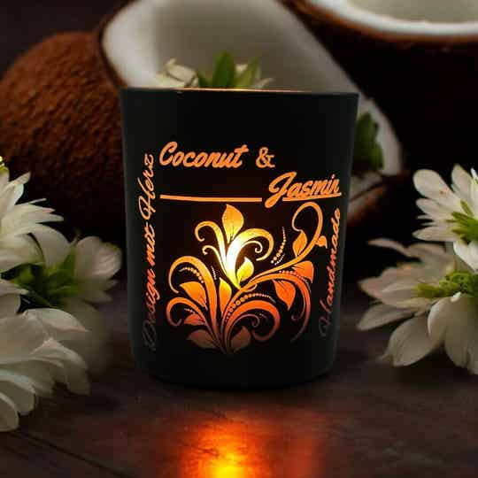 Jasmin & Coconut - Rapswachskerze aus der relaxe-Serie