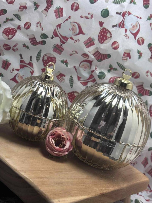 Geurkaars - Kerstbal S - Gold