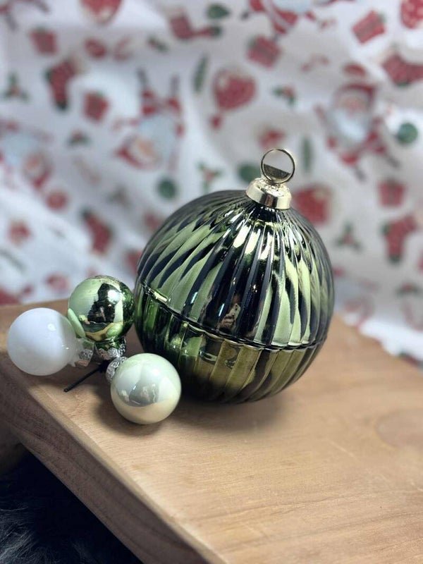 Geurkaars - Kerstbal S - Green