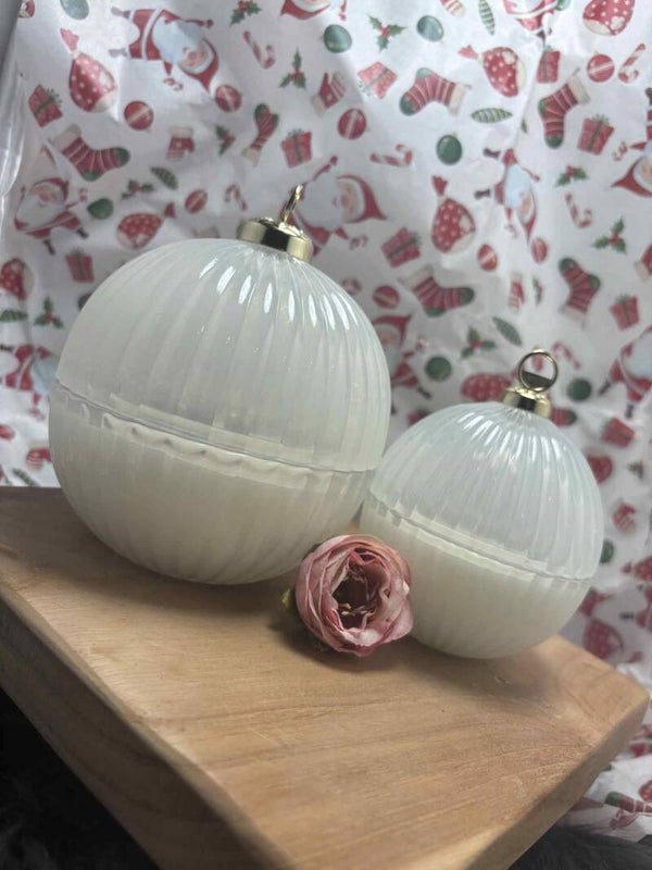 Geurkaars - Kerstbal S - White