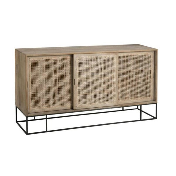 Dressoir Mango hout met riet