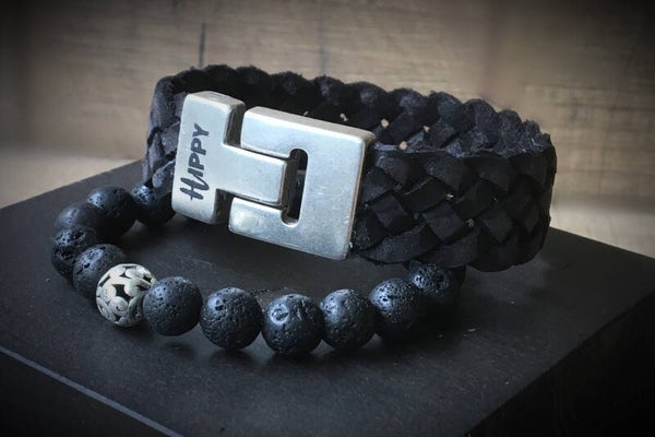 Leather and Lava Black