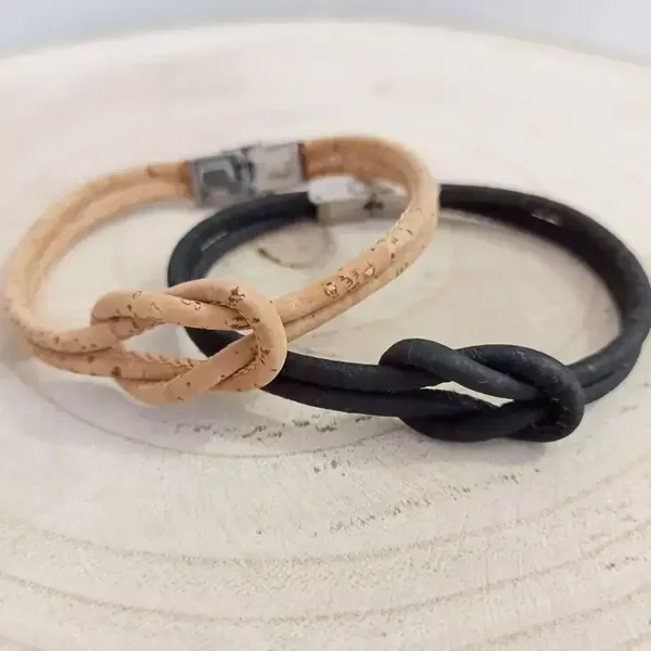 Herenarmband Knoop Zwart