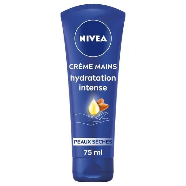 NIVEA 84697 Crème mains 75 ml peau très sèche hydratante 24h huile d'amande
