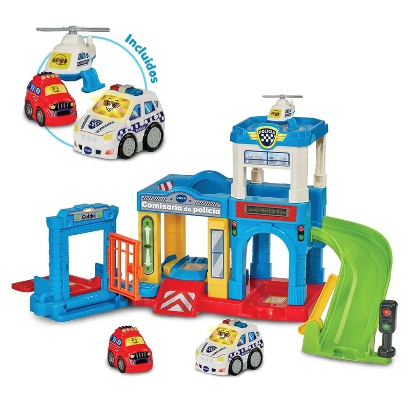 (Langue : Espagnol) - VTech 80-569922 Commissariat de police jouet interactif + voiture + capteurs magiques