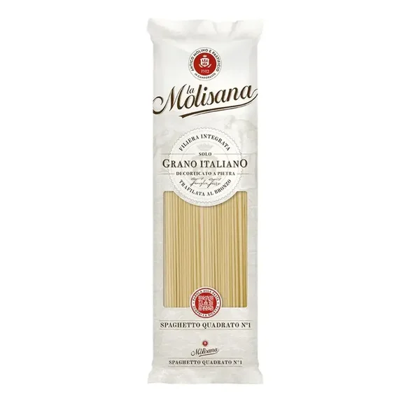 La Molisana Spaghetto Quadrato n.1 Pâtes longues italiennes 500g filées au bronze (DLC: 30/12/2027)