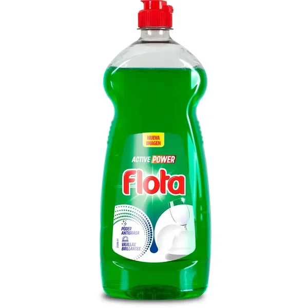 FLOTA Active Power Liquide Vaisselle Manuel 1,1L pH neutre, nettoyage en profondeur, rinçage facile Emballage Endommagé