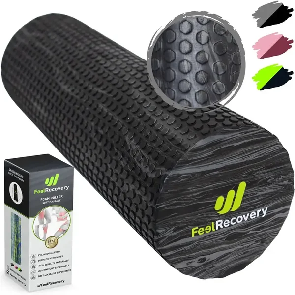 FEEL RECOVERY Rouleau de mousse massage musculaire en mousse EVA 45 x 15 cm Densité moyenne Emballage endommagé