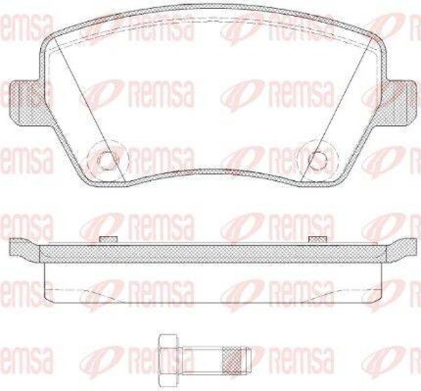 REMSA 0987.22 Plaquettes de frein appropriées pour MERCEDES-BENZ CITAN Essieu avant