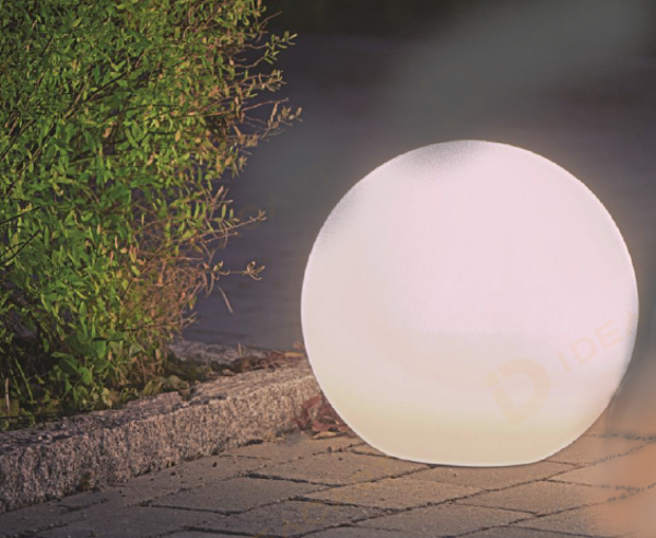 LED Solar Outdoor Kugel  2 LED warm weiss mit ON / OFF Schalter