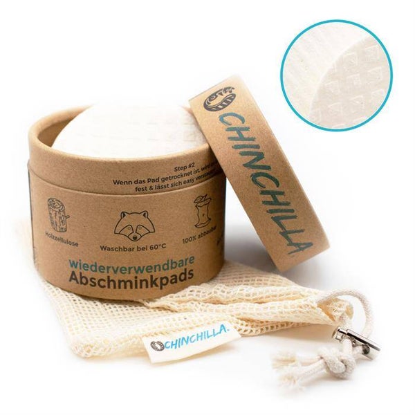 2 x 10er Pack - Waschbare Abschminkpads aus 30% Baumwolle und 70% Holzzellulose