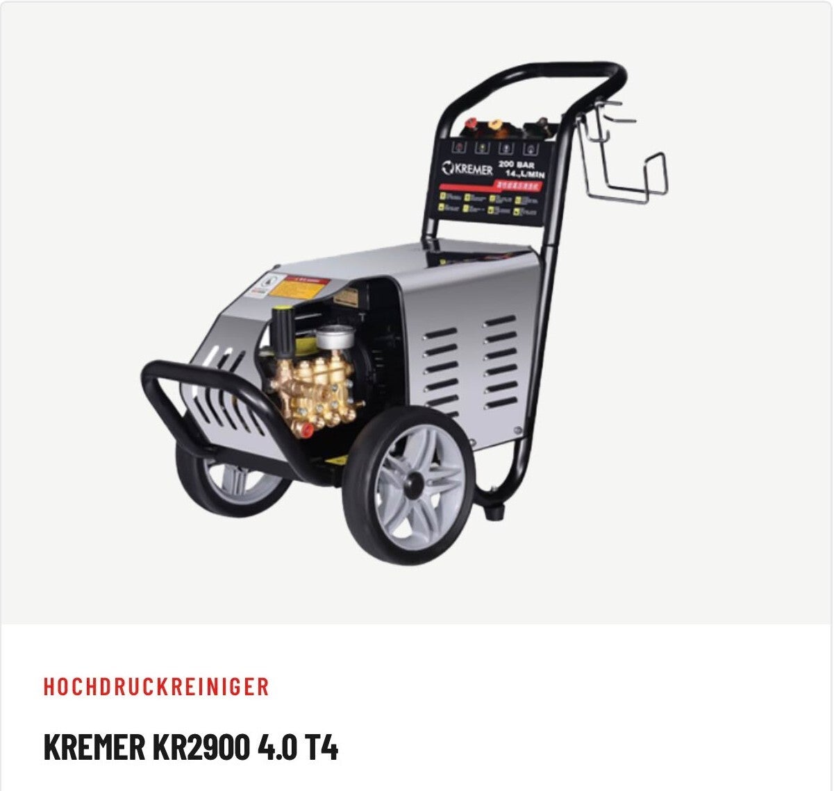 Kremer KR2900 4.0 T4 – Hochdruckreiniger