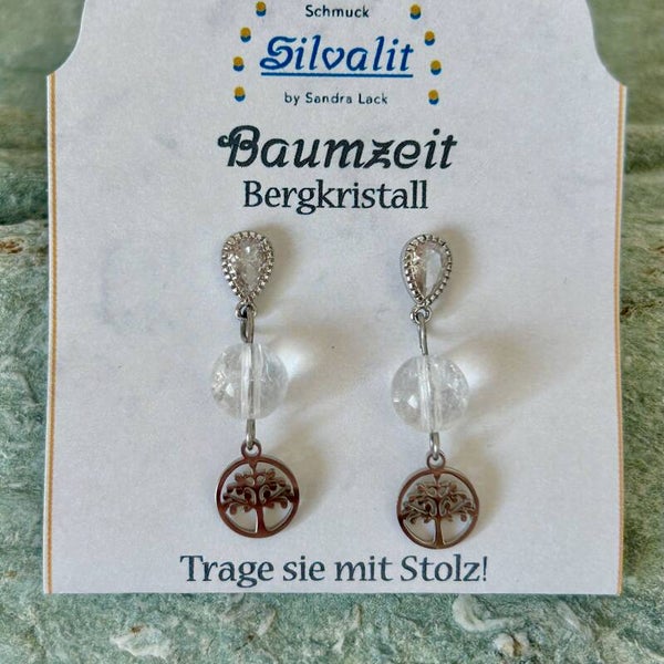 Ohrstecker Strass, Bergkristall