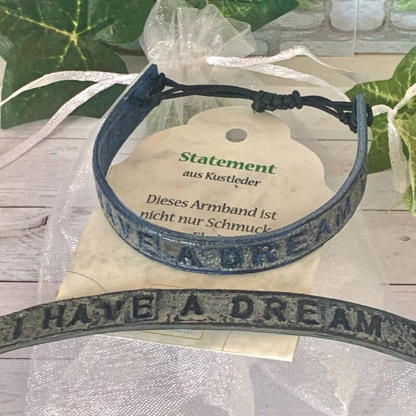 I HAVE A DREAM, schwarz/blau-silber-gold