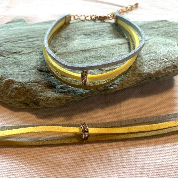 AMICIS Elegant, hellblau.gelb.olive