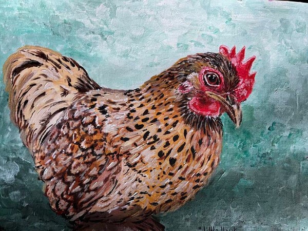 Charly Body art: chicken