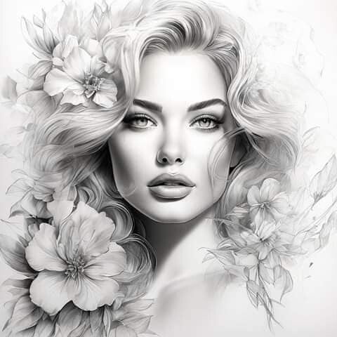 Femme à colorier