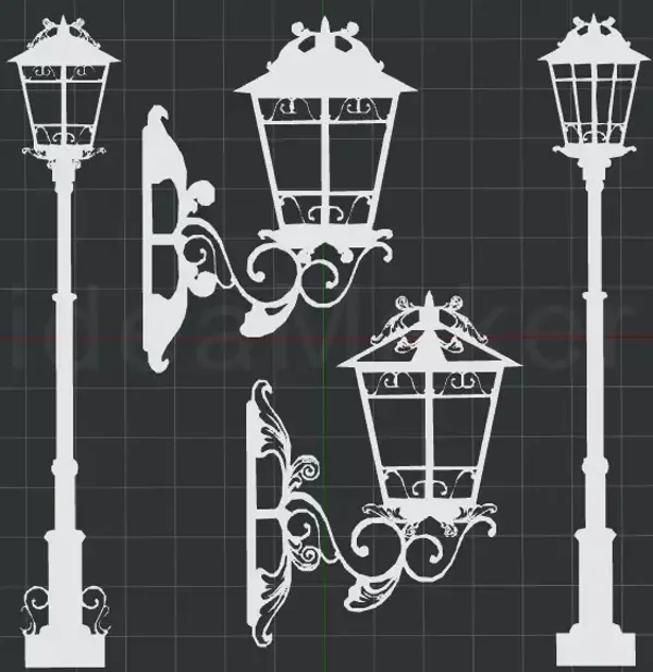 Lumières de rue antiques
