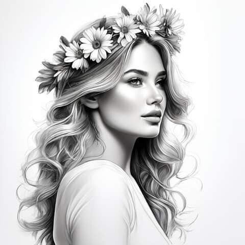 Femme à colorier