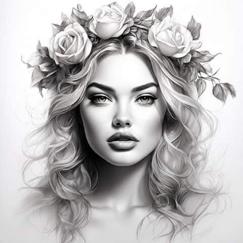Femme à colorier