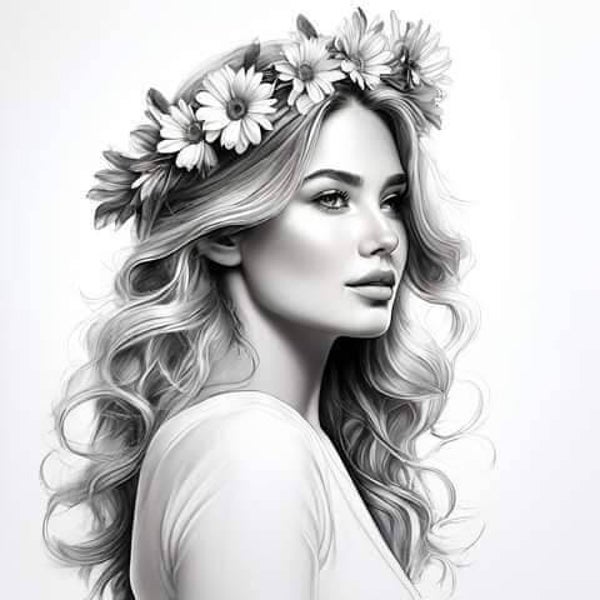 Femme à colorier