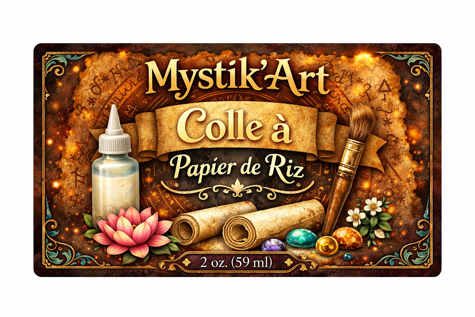 Colle à papier de riz