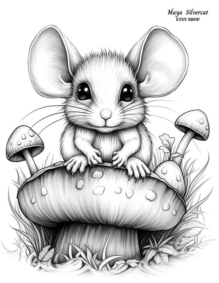 Souris à colorier