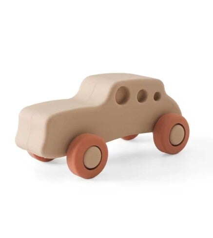 Bijt-figuurtje auto in beige.