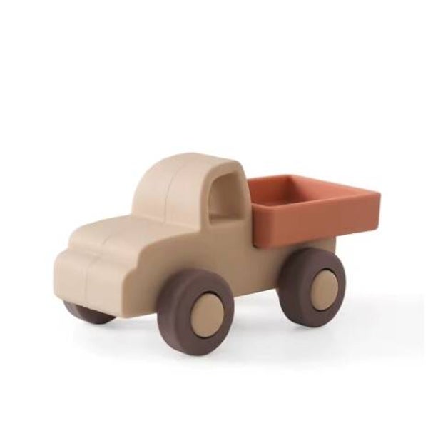 Bijt-figuurtje truck in beige.