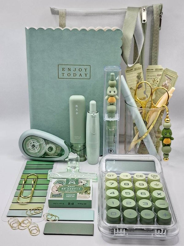 Classic Stationery Set - Silk Green.