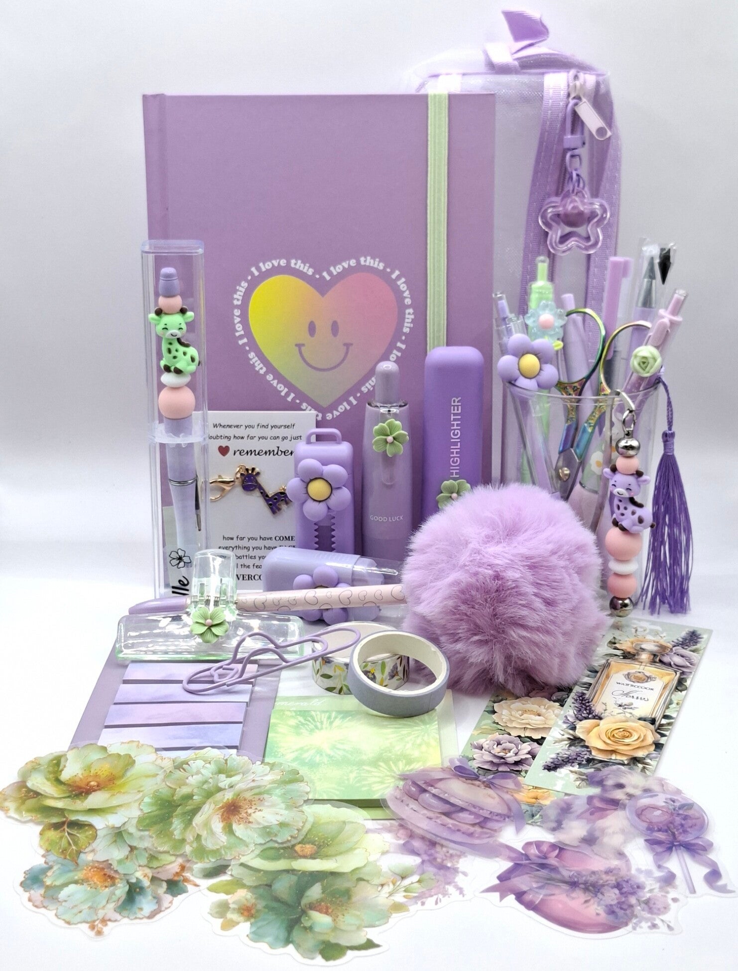 Premium Stationery Set -  Lilac Garden.