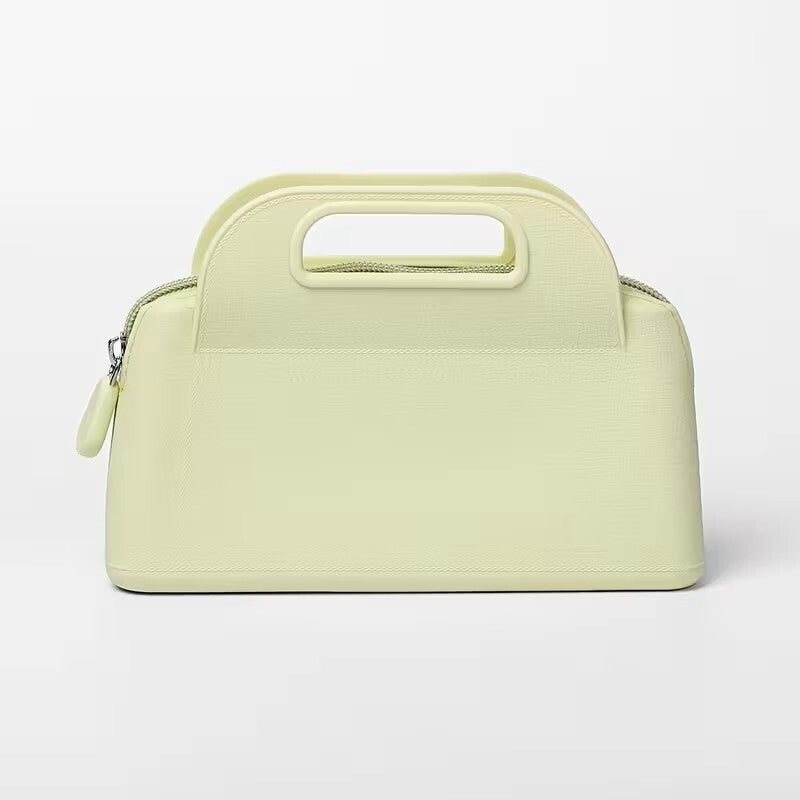 Silicone mini tas met rits licht groen