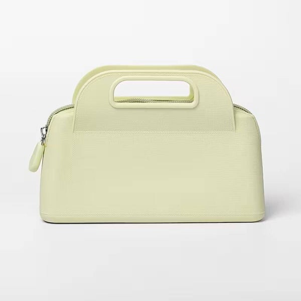 Silicone mini tas met rits licht groen