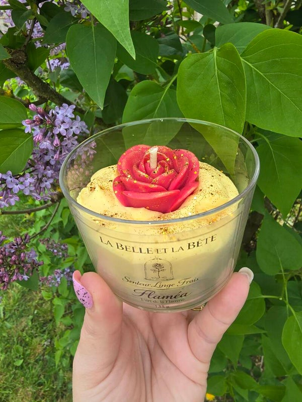 Bougie Rose Enchantée