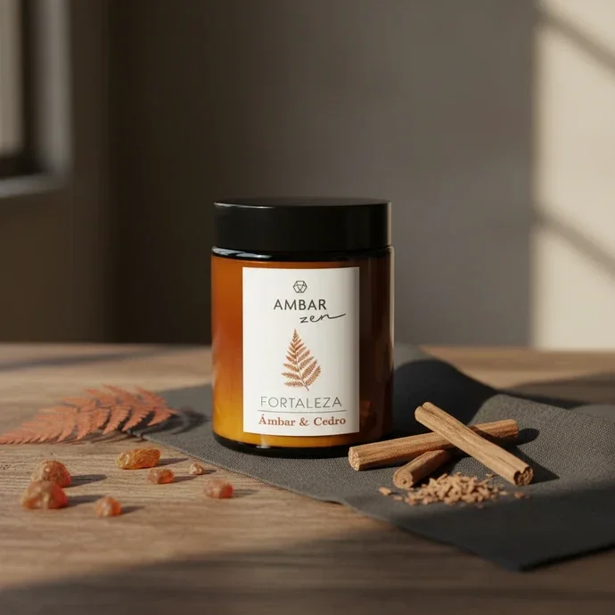 BOUGIE AMBRE ET CEDRE