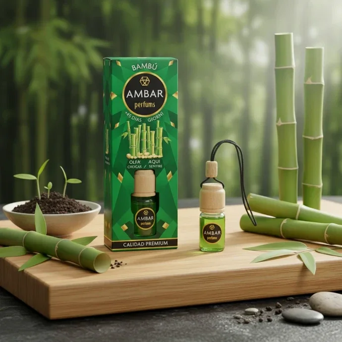 désodorisant voiture bambou